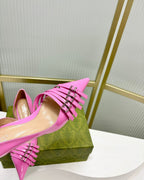 HIGH PUMP 6 CM IN FUSCIA PINK CALFSKIN