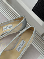 Jimmy Choo 2025 Love Pump White Mesh Leather