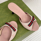 GG   High Heel Slippers Pink Blush