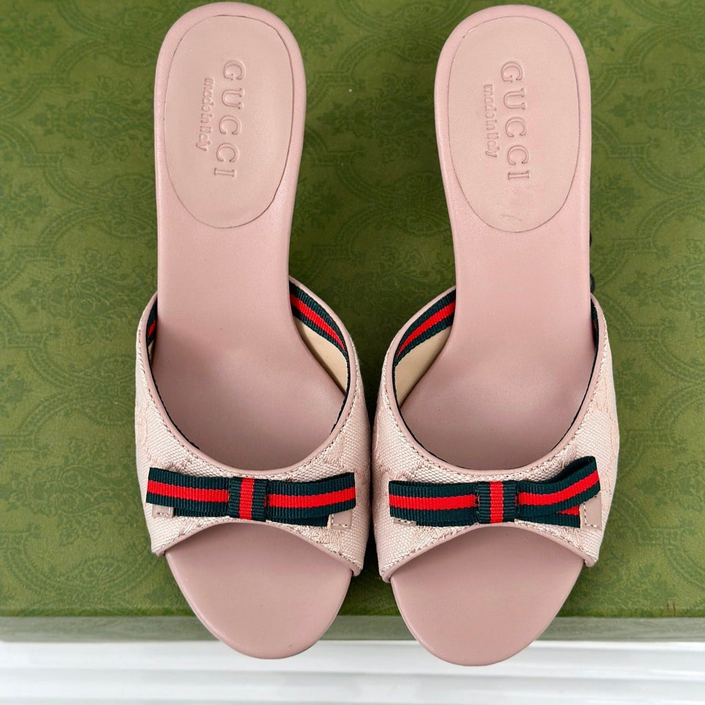 GG   High Heel Slippers Pink Blush