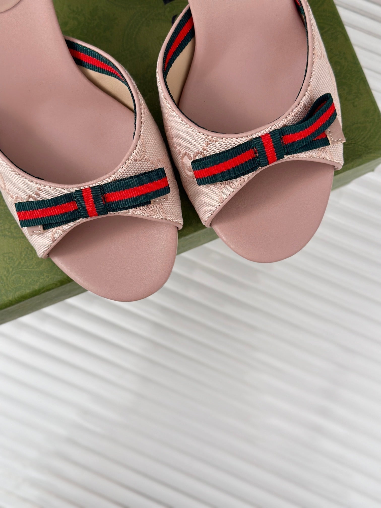 GG   High Heel Slippers Pink Blush