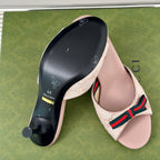 GG   High Heel Slippers Pink Blush
