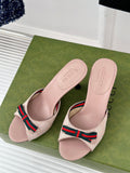 GG   High Heel Slippers Pink Blush