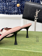 GG   High Heel Slippers Pink Blush