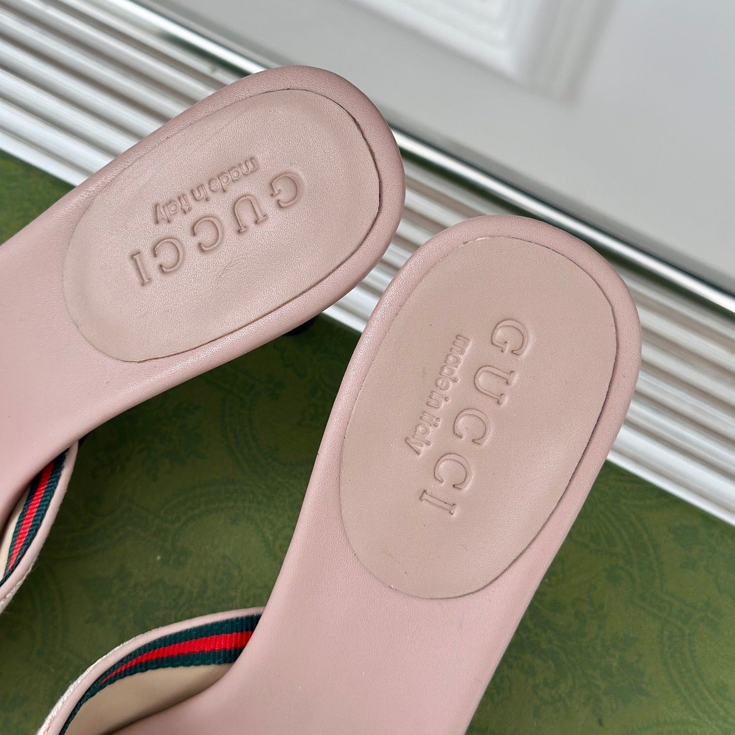 GG   High Heel Slippers Pink Blush
