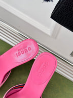GG   High Heel Slippers Pink