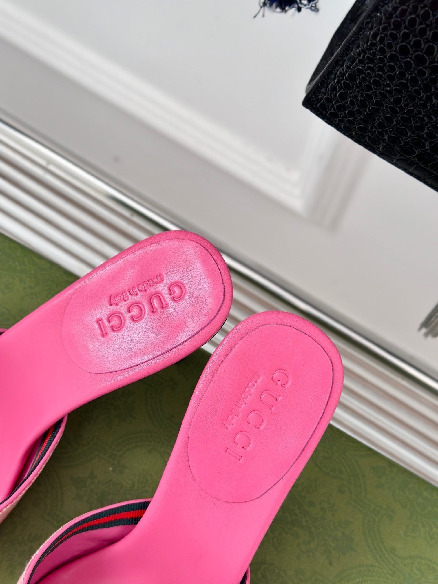 GG   High Heel Slippers Pink