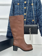 Alaila High Boots In Brown Cowhide 894438