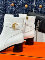 jill 60 ankle boot white calfskin