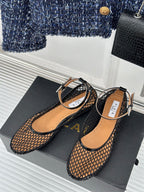 Alaia Mary Jane Ballet Flat Black Lambskin 293229