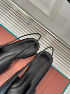 LP Rebecca Slingbacks In Black Lambskin 989412
