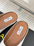 Alaia Slipper White Calfskin 293193