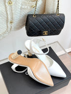 CC 25 Slingback White Lambskin 308651