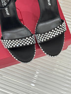 DC 24 Rhinestone Sandals Black Sheepskins & Cowhide 304706