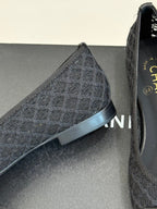 Chanel 25 Ballet Flat Black Woven Lambskin 473055