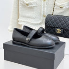 CC 25A Mary Janes Black Sheepskin And Lambswool 404667