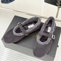 Alaia 25WF Mary Jane charcoal grey suede wool 472222