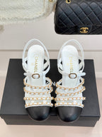 Cruise 25/26 Slingbacks 90mm Black White Lambskin