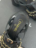 Cruise 25/26 Slingbacks 90mm Black Lambskin & Patent Calfskin