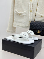 CC 26C Early Spring Camellia Slide White Patent Leather