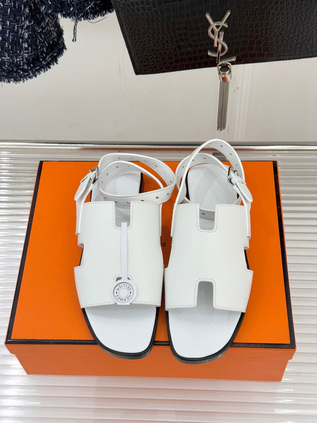 HM Maya Sandal White Leather 642792