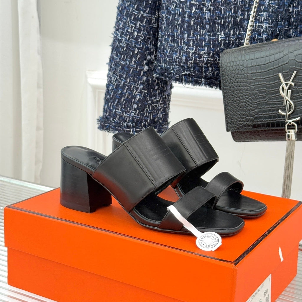 HM 26WF Monica 60 Sandal Black Sheepskin 642861