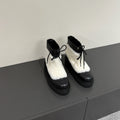CC 25ss Martin Snow Boots White Black Cowhide & Lambswool 417823