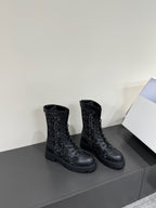 CD D-Unit Ankle Boot In Black Tweed And Cowhide 109609