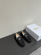 CD Loafers In Black Lambskin And Fleece Lining 109291
