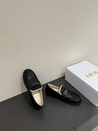 CD Loafers In Black Lambskin And Fleece Lining 109291