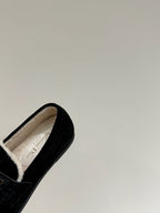 CD Loafers In Black Suede And Fleece Lining 109293