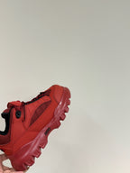 CD Sneaker In Red Mix Burgundy Calfskin And Mesh Fabric 109252