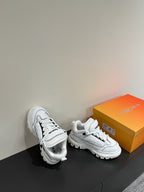 CD Sneaker In White Calfskin And Mesh Fabric 109256
