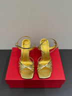 VT 25 Jewel Sandals Gold Cowhide