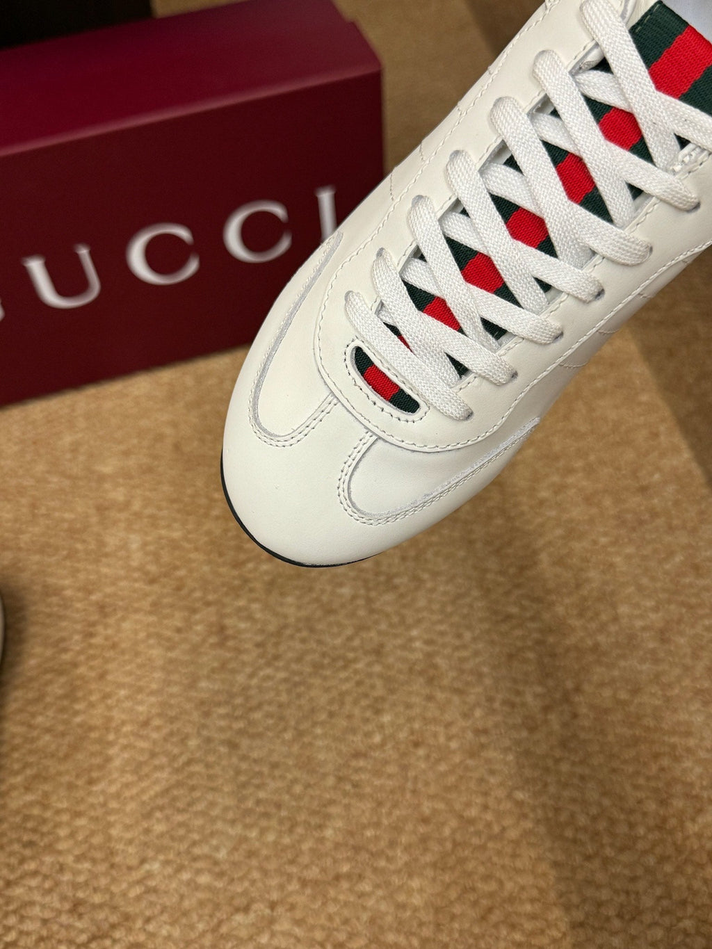 GG 26s Shift Sneakers White Leather 691471
