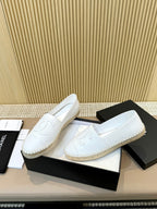 cc espadrilles all white calfskin