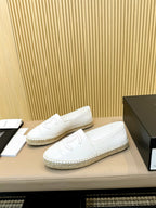 cc espadrilles all white calfskin