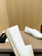 cc espadrilles all white calfskin
