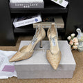 Jimmy 26 Stevie Pump 9cm Beige Crystal Leather 681908