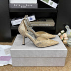 Jimmy 26 Stevie Pump 9cm Beige Crystal Leather 681908