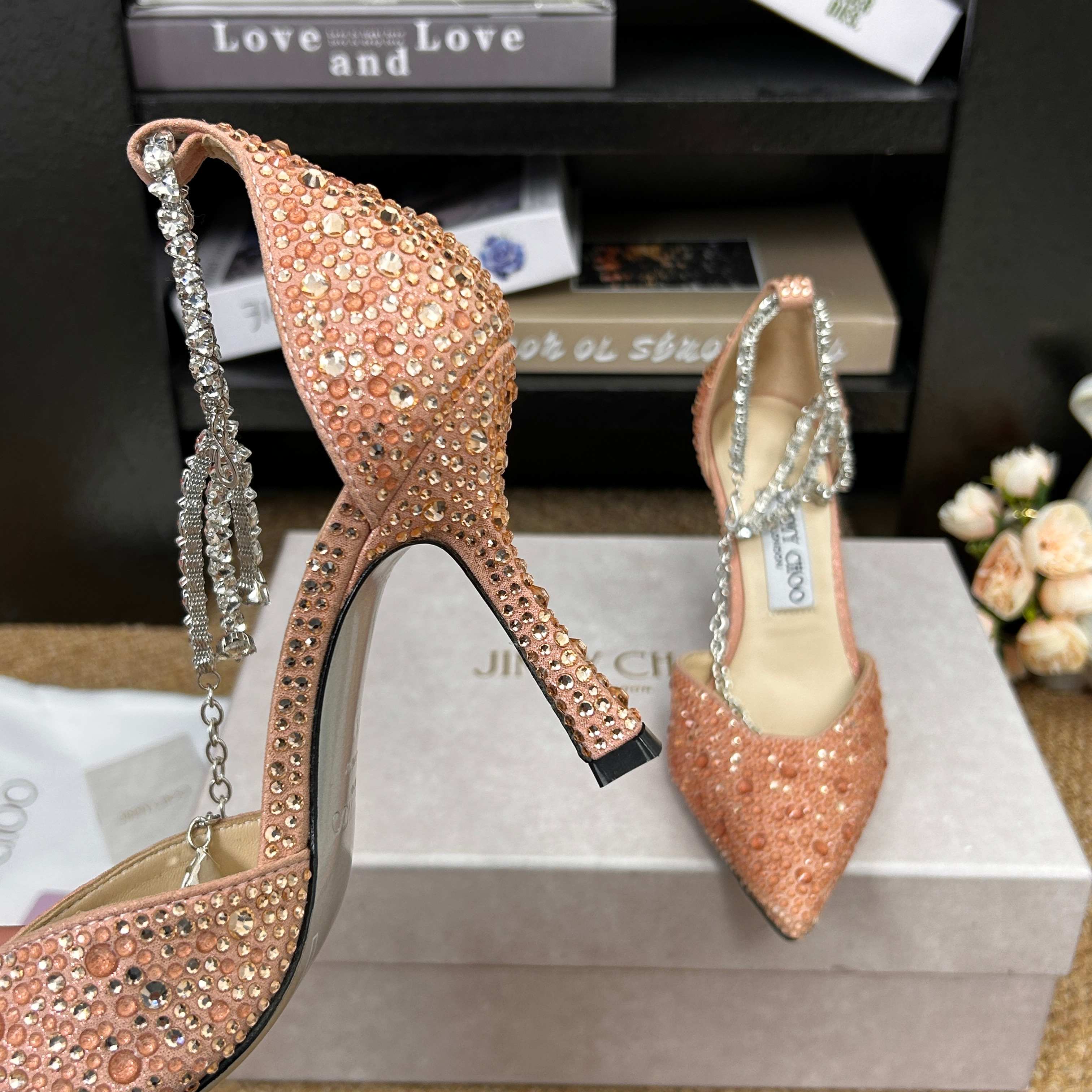 Jimmy 26 Stevie Pump 9cm Pink Crystal Leather 681911