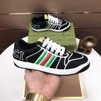 GG Men's Screener Sneaker Black Calfskin 481130