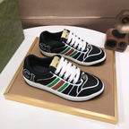 GG Men's Screener Sneaker Black Calfskin 481130