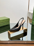 GG SIGNORIA SLINGBACK PUMP BLACK LAMBSKIN