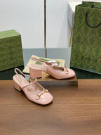 GG HORSEBIT PUMP PASTEL PINK LAMBSKIN