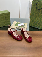GG HORSEBIT PUMP SCARLET LAMBSKIN