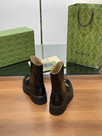 GG Horsebit Ankle Boot Black Calfskin