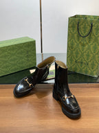 GG Horsebit Ankle Boot Black Calfskin