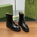 GG Horsebit Ankle Boot Black Calfskin