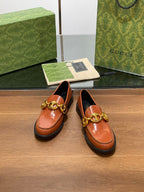 GG Marina Loafer Bronw Patent Calfskin